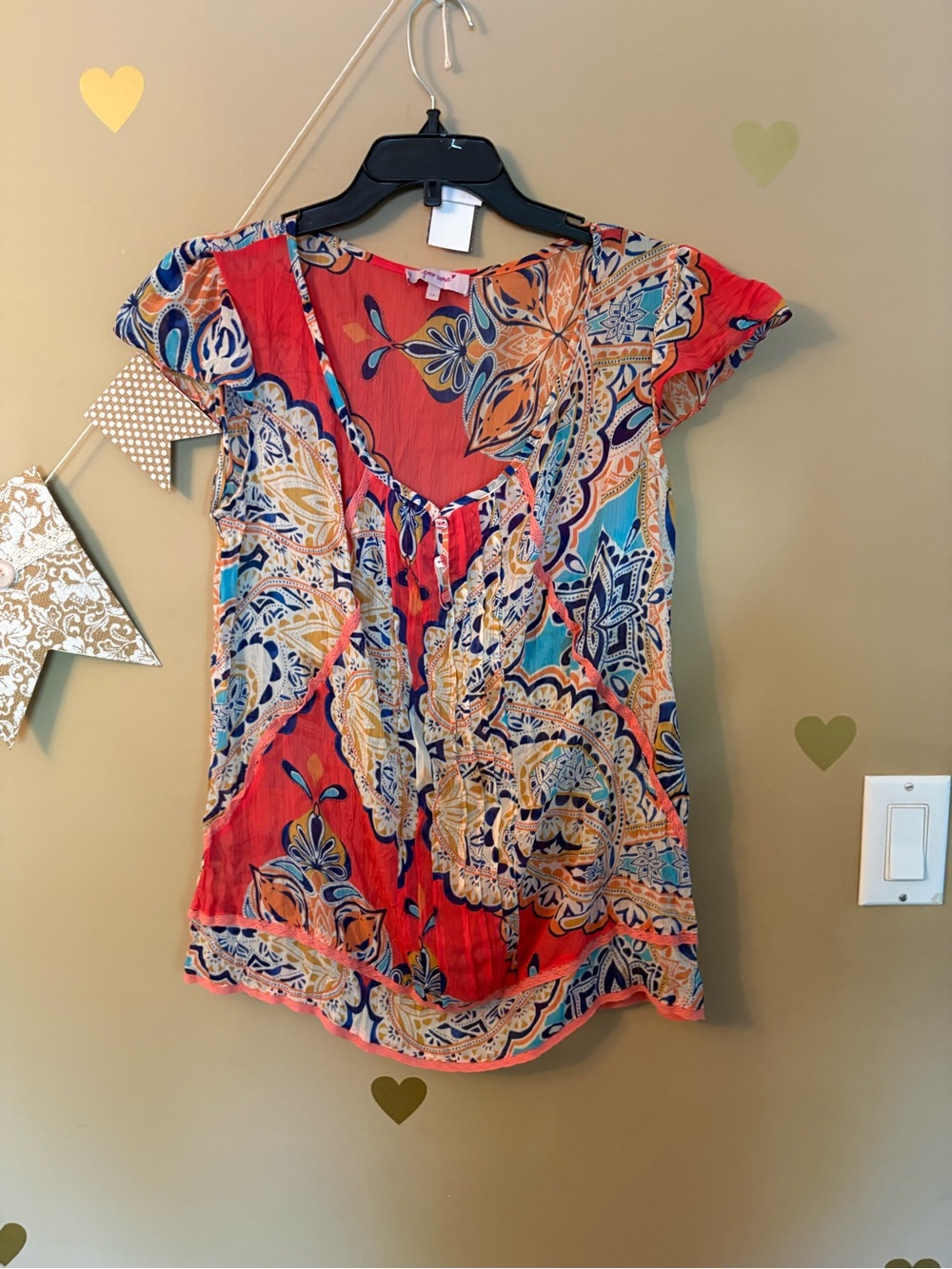 Per Una Paisley Print Sheer Flutter Sleeve Blouse - Picture 2 of 9